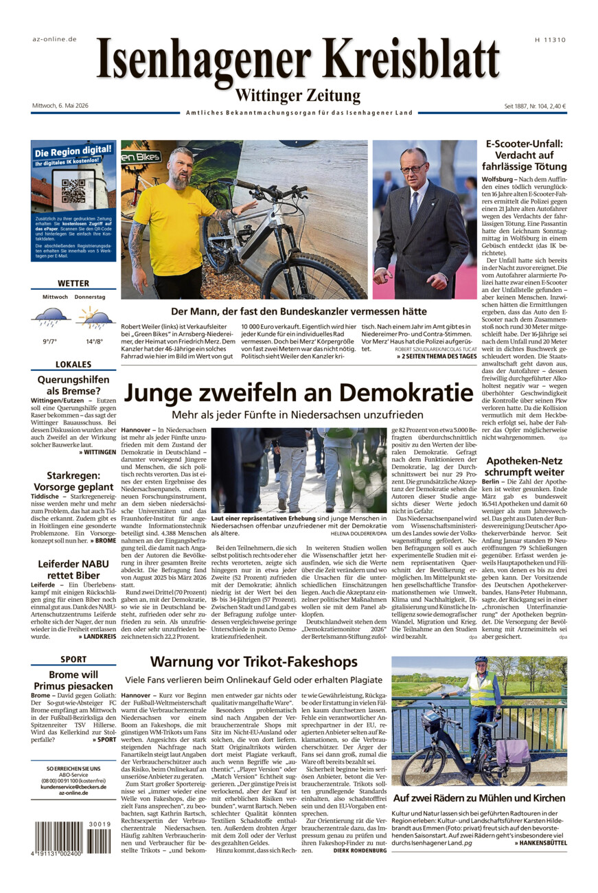 Isenhagener Kreisblatt vom Mittwoch, 06.05.2026