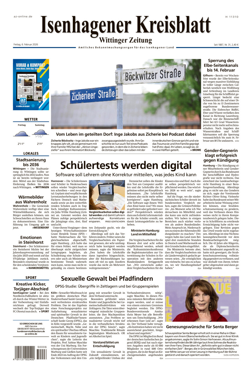 Isenhagener Kreisblatt vom Freitag, 06.02.2026