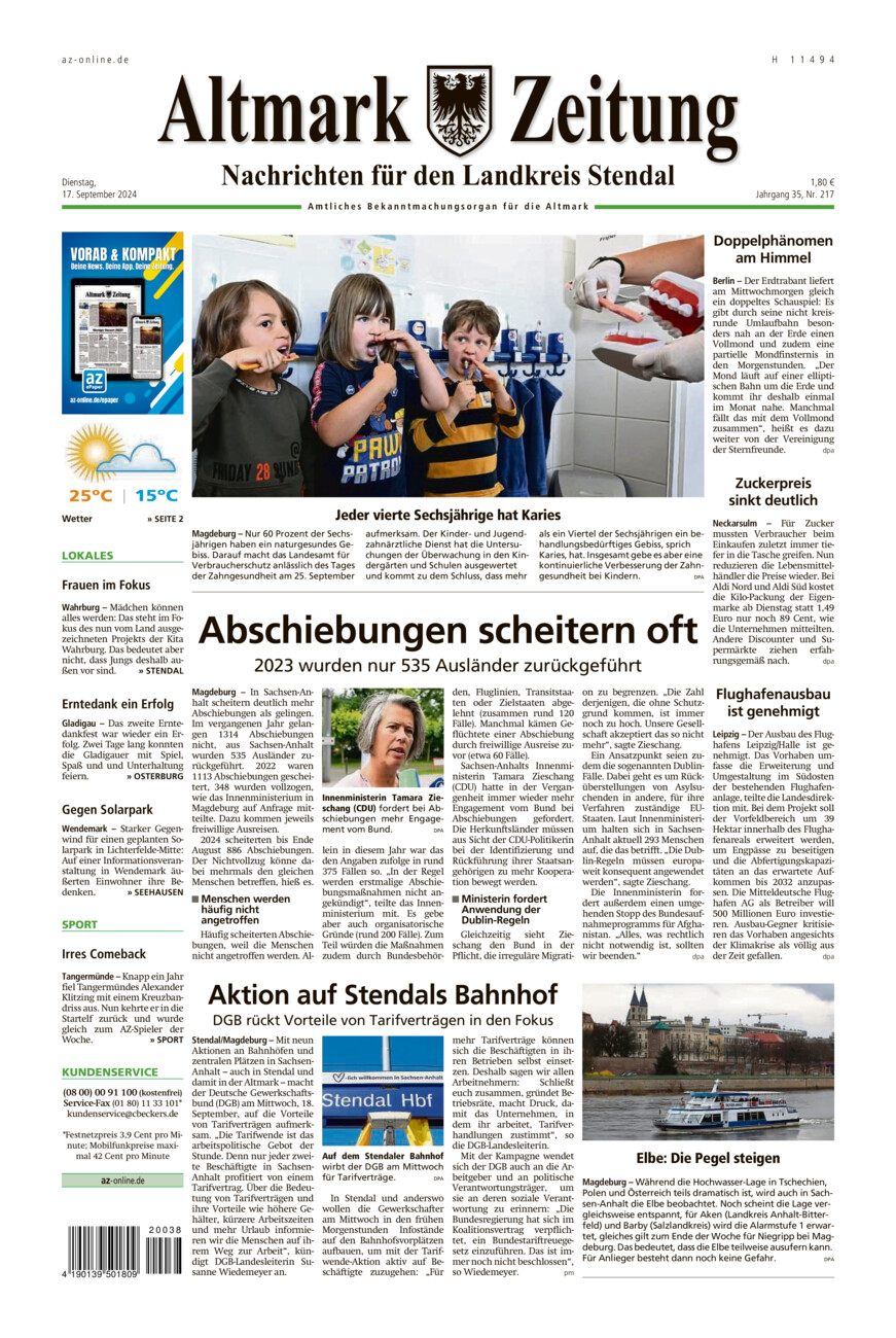 Landkreis Stendal vom Dienstag, 17.09.2024