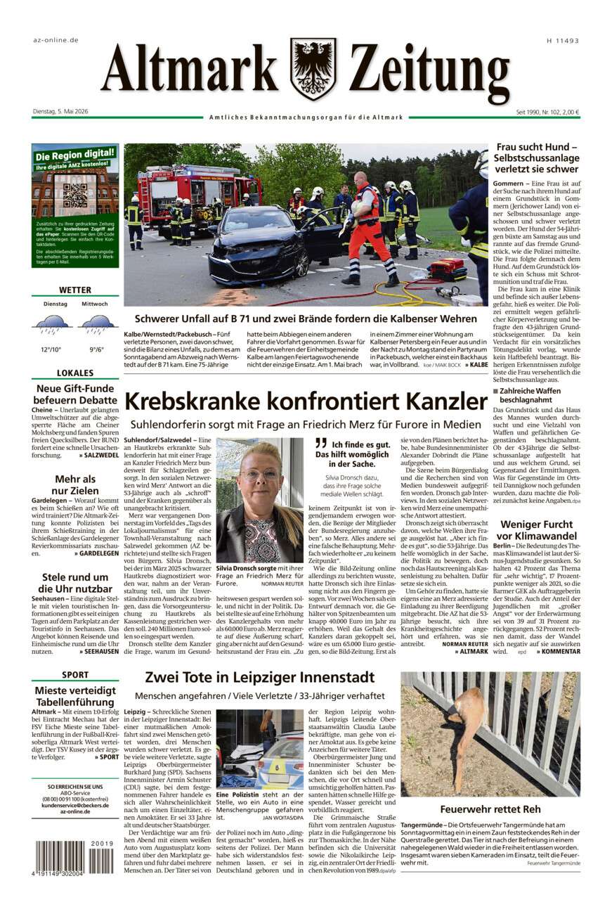 Altmark Zeitung vom Dienstag, 05.05.2026