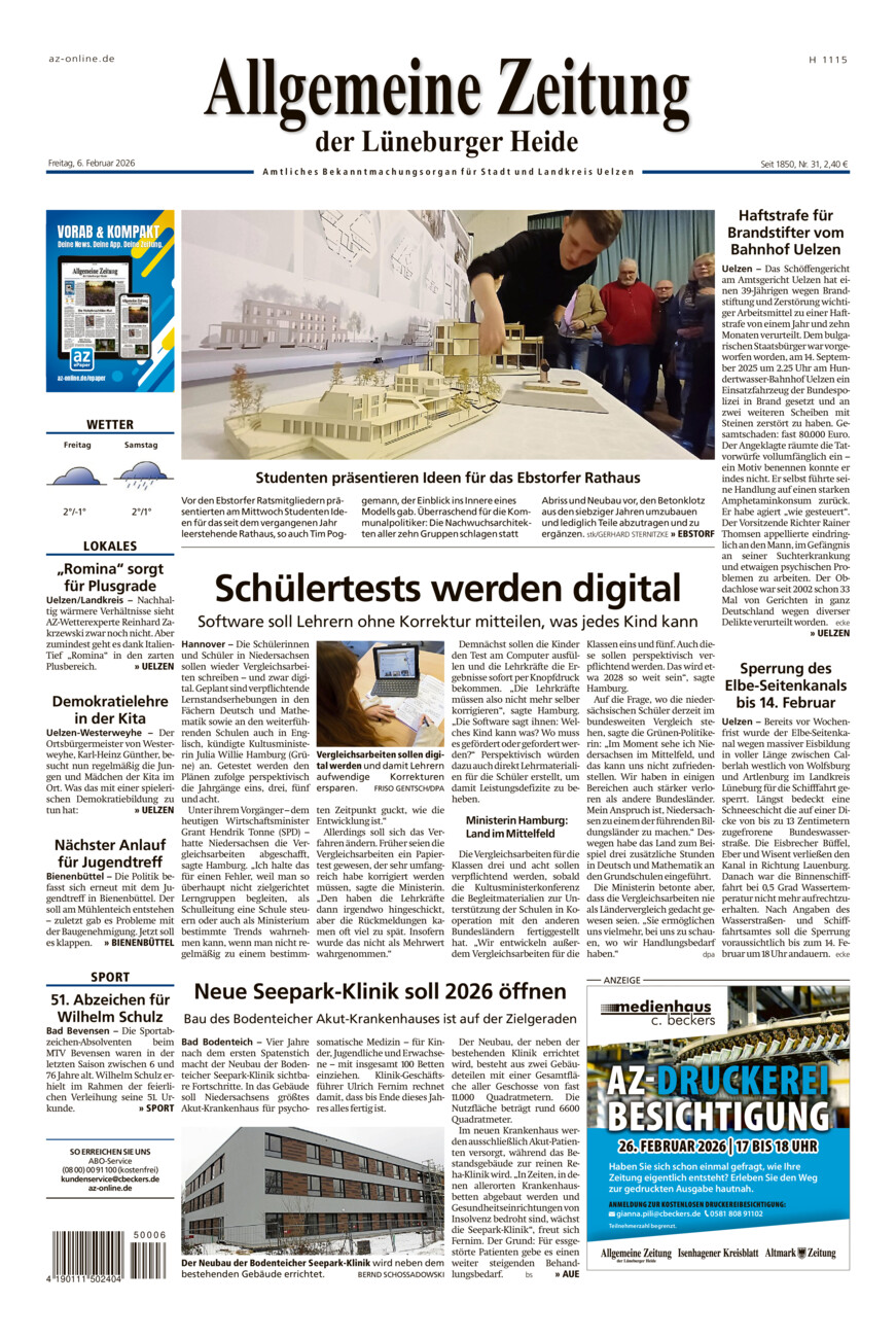Allgemeine Zeitung vom Freitag, 06.02.2026