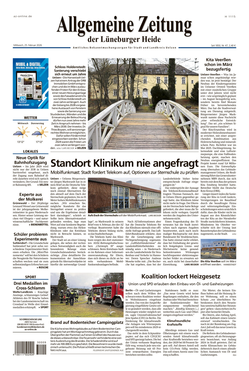 Allgemeine Zeitung vom Mittwoch, 25.02.2026