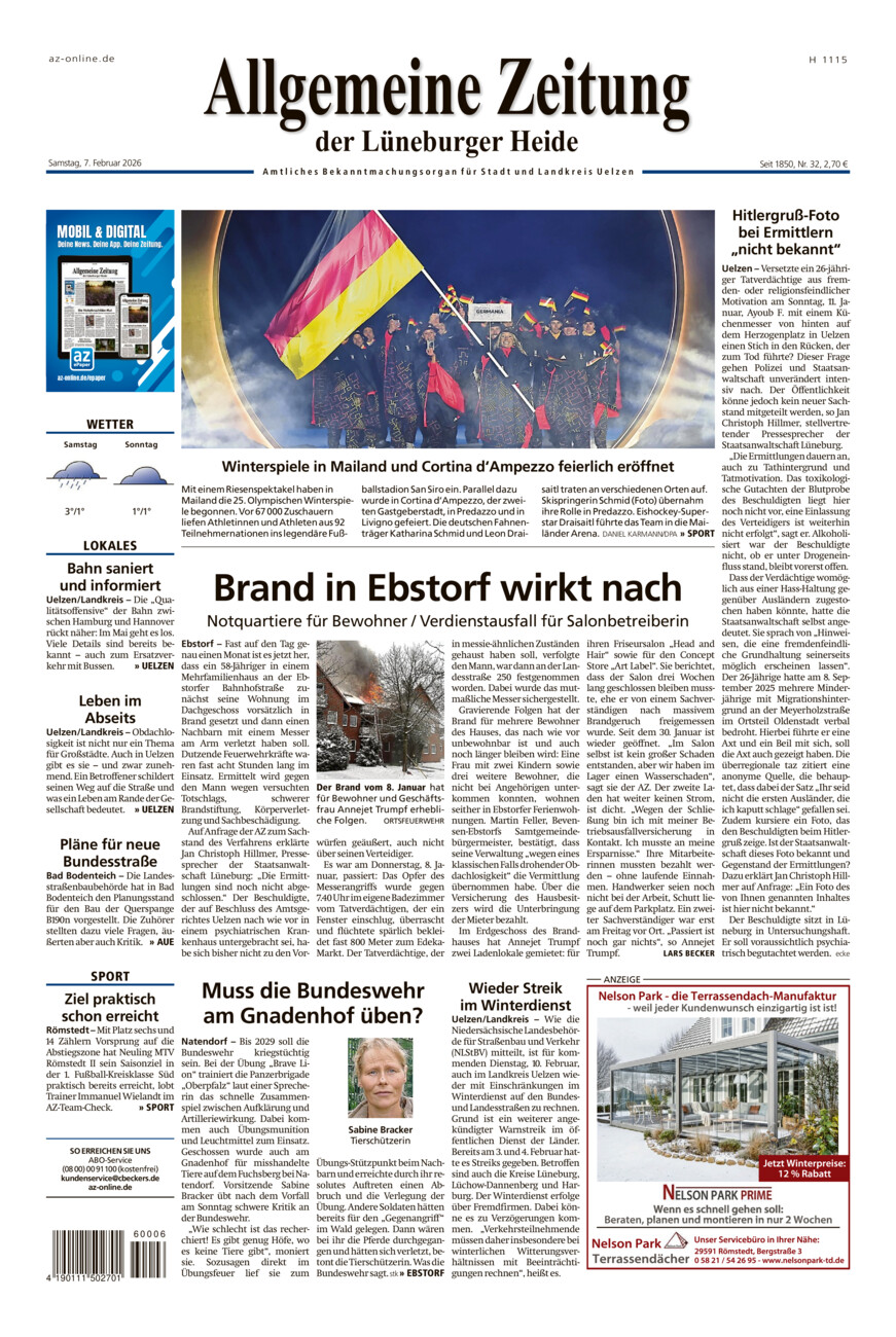 Allgemeine Zeitung vom Samstag, 07.02.2026