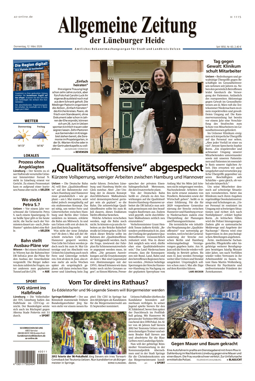 Allgemeine Zeitung vom Donnerstag, 12.03.2026