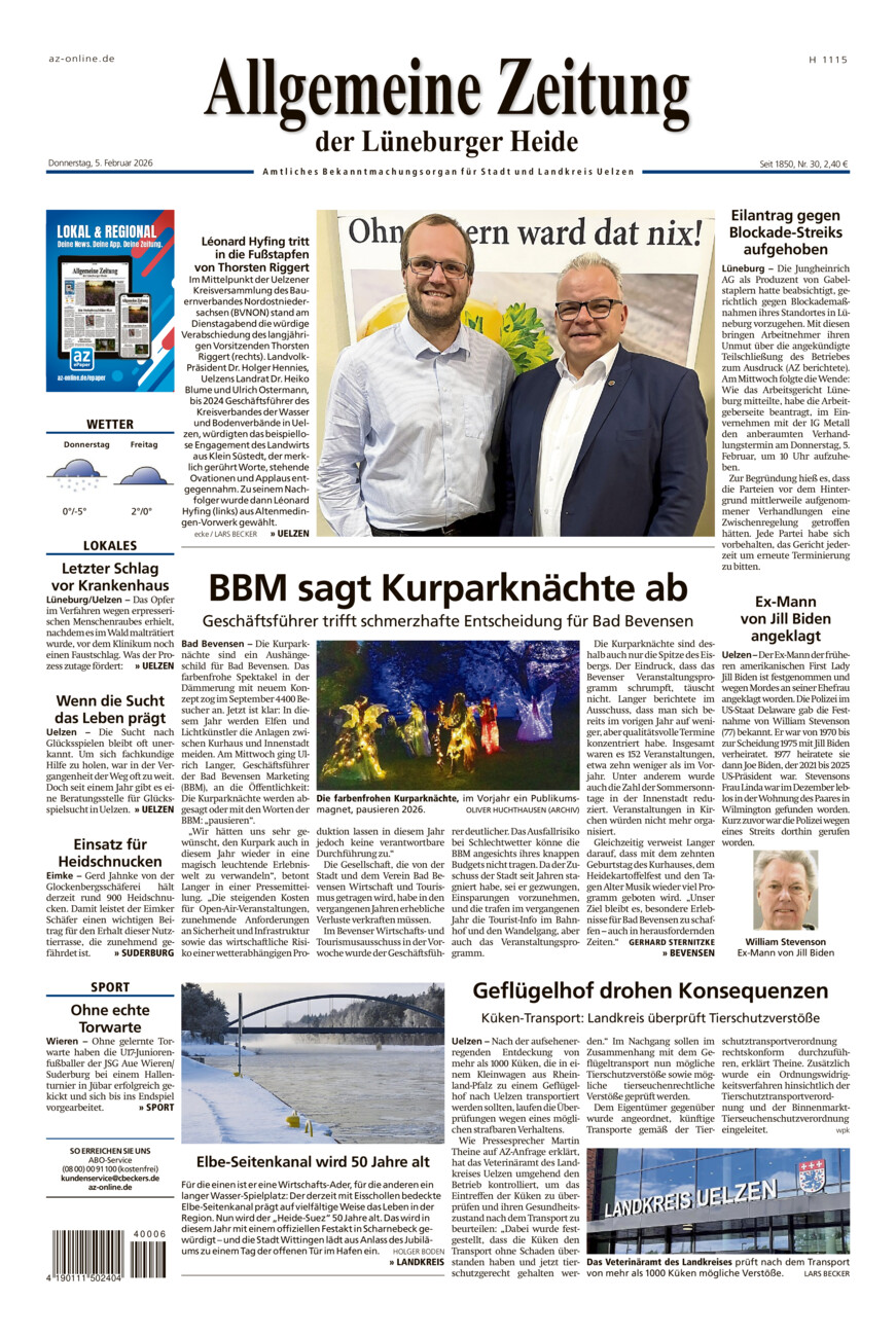 Allgemeine Zeitung vom Donnerstag, 05.02.2026