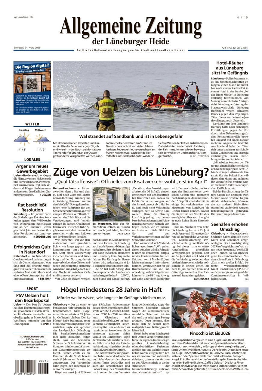 Allgemeine Zeitung vom Dienstag, 24.03.2026
