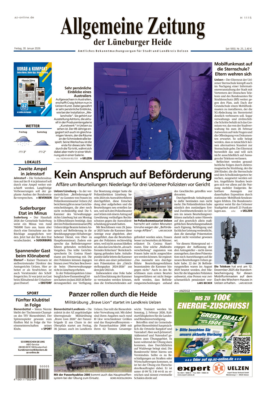 Allgemeine Zeitung vom Freitag, 30.01.2026