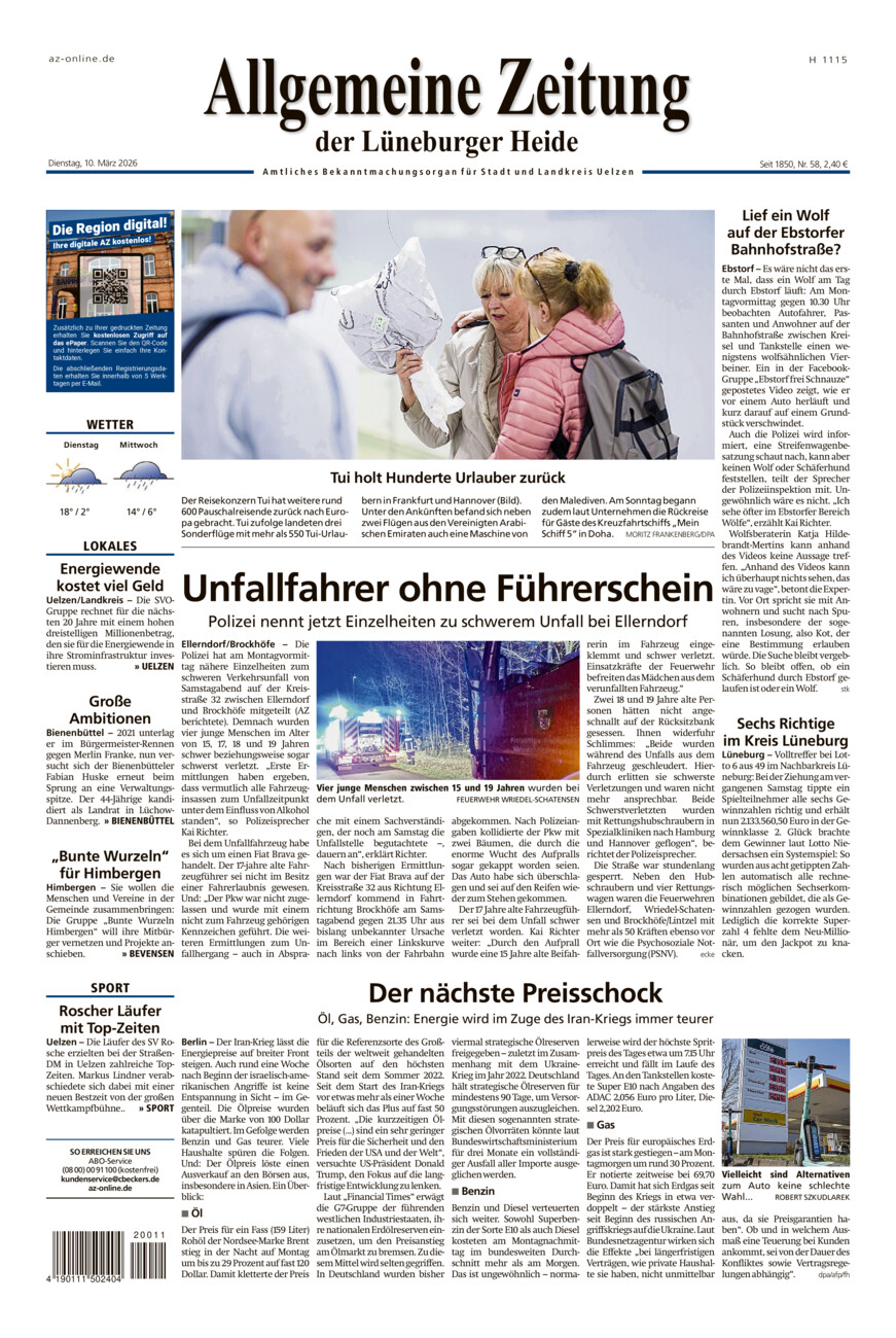 Allgemeine Zeitung vom Dienstag, 10.03.2026
