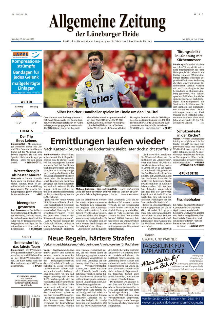 Allgemeine Zeitung vom Samstag, 31.01.2026
