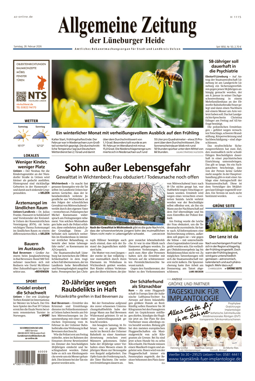 Allgemeine Zeitung vom Samstag, 28.02.2026